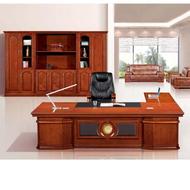 办公家具新款油漆老板桌实木贴皮大班台总裁主管经理办公桌