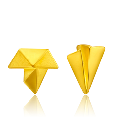【網(wǎng)店尊享款】幾何圖形黃金足金耳釘