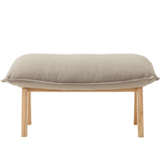 高靠背可伸缩沙发搁脚凳聚酯纤维平纹宽68.5×长43×高38ｃｍ/灰米色