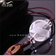 白水晶生肖手機(jī)鏈★生肖馬-男款★健康平安聚氣