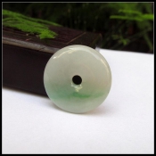 純天然緬甸a貨翡翠冰底平安扣吊墜