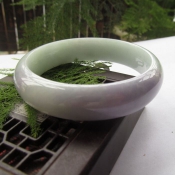 純天然緬甸A貨紫羅蘭青綠翡翠玉手鐲