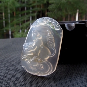 精品冰種純天然水草瑪瑙生肖鼠掛件
