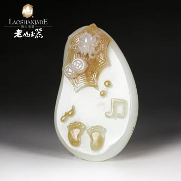 陶連東作品和田玉掛件喜從天降有糖大師作品