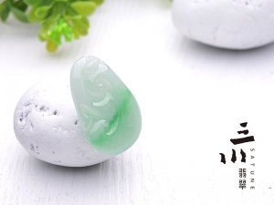天然A貨翡翠如意吊墜