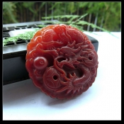 精美紅玉髓騰龍玉牌掛件/玉石生肖龍項(xiàng)墜吊墜/龍圖案玉飾品/紅玉髓開光辟邪玉佩/玉緣軒正品