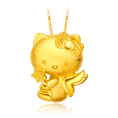 HelloKitty天使黃金足金吊墜