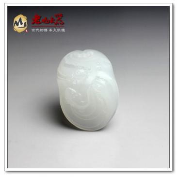 羊脂玉掛件連年有余