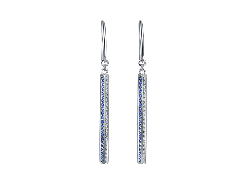 白18K金钻石宝石耳环炫动系列-MS-EWVAS00098