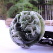 精美南陽獨玉麒麟祥瑞皮帶扣/南陽獨山玉腰飾腰帶扣/玉麒麟辟邪開運助事業/玉緣軒正品