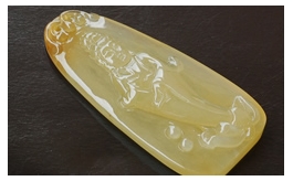 天然翡翠掛件--老坑冰種鮮潤黃翡均色極細(xì)膩潤澤浮雕觀音