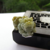 純天然緬甸a貨翡翠玉黃翡色招財(cái)辟邪貔貅掛件