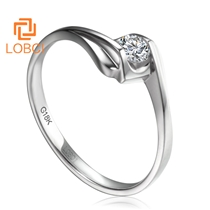洛宝希女士钻石戒指求婚定情钻戒订婚结婚戒指裸钻定制L159