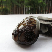 純天然新疆和田玉滿糖一路(鷺)連(蓮)升吉祥雕件/玉緣軒正品