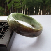 純天然南陽獨山玉醬色玉手鐲