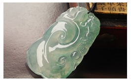 天然翡翠掛件--澄泉翠露老坑冰玻種晴水細膩潤透飽滿招財貔貅大如意