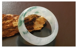 天然翡翠戒指-四月晨光老坑冰種飄花圓潤清新靈秀指環
