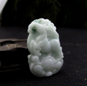 緬甸翡翠玉飄花生肖馬吊墜/翡翠十二生肖項(xiàng)墜掛件/緬甸玉石生肖飾品/玉緣軒正品