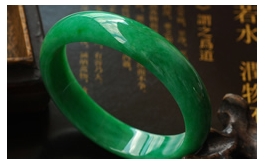 天然翡翠手鐲--老坑糯種滿綠細(xì)膩均勻明艷秀雅圓潤正裝富貴圓鐲(55)