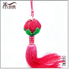 手工精編結藝★祈福蓮花車掛★催財旺人緣化煞保平安-汽車風水用品