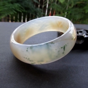 精品天然水草瑪瑙原色極品玉手鐲