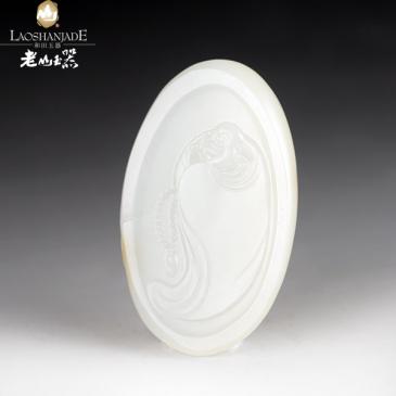 和田玉羊脂玉掛件佛有糖凝聚順滑