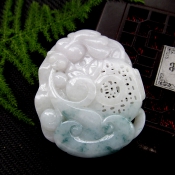 純天然緬甸a貨翡翠玉財運昌盛富貴如意吉祥掛件