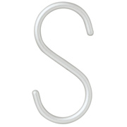 铝制S型挂钩中2件装约4×8.5cm/银色