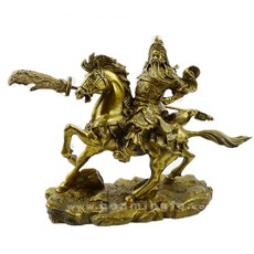 開光純銅騎馬關公擺件★威武武財神家居飾品擺設★鎮宅辟邪化煞