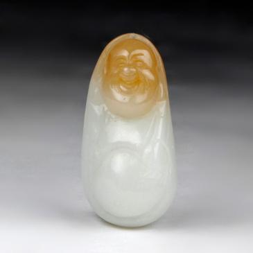 和田羊脂白玉掛件佛