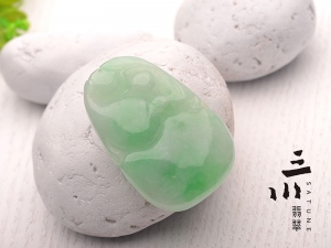 糯種天然A貨翡翠鳳凰如意吊墜