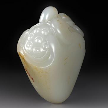 【馬學武】和田白玉籽料把件蓮蓬精品