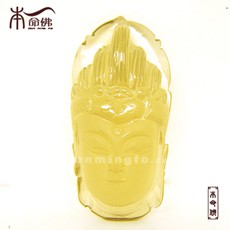 天然黃水晶佛頭★護身辟邪旺財保平安