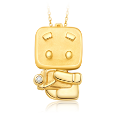 【網(wǎng)店尊享款】張小盒系列18K金鑲鉆石吊墜