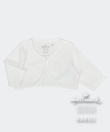 女童2016春夏純棉淑女米白七分袖外套