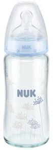 NUK FIRST CHOICE+ Babyflasche (Glas) blau