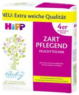 HippBabysanftFeuchttücherZartPflegend,4×56Stück,224St