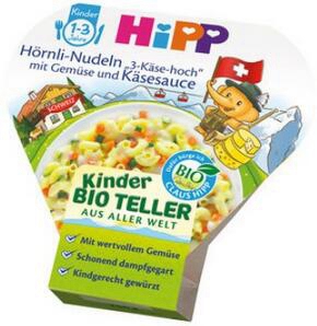 Hipp Hörnli-Nudeln 3-Käse-hoch mit Gemüse und Käsesauce 1-3 Jahre 250g
