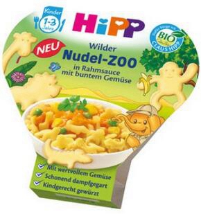 Hipp Wilder Nudel-Zoo in Rahmsauce mit buntem Gemüse 1-3 Jahre 250g