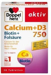 DoppelherzCalcium750+D3+Biotin,30Tabletten