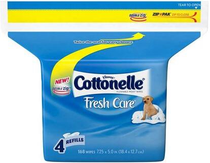 Cottonelle Fresh Care Flusahable Moist Wipes Refill