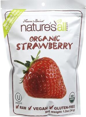 Nature's All Foods Organic Freeze Dried Fruit - Strawberry - 1.2 oz