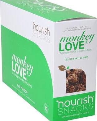 Nourish Snacks Granola Bites - Monkey Love - 1.4 oz - 10 ct
