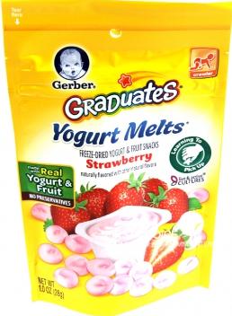 Gerber美国嘉宝草莓水果酸奶溶豆海外本土原版(2件优惠套餐)