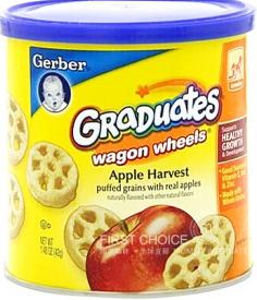 Gerber 美国嘉宝磨牙饼 苹果味车轮饼 海外本土原版
