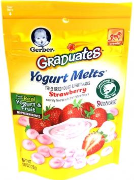Gerber美国嘉宝草莓水果酸奶溶豆海外本土原版