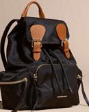 TheMediumRucksackInTechnicalNylonAndLeather