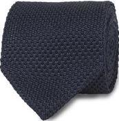 NavyKnittedSilkTie