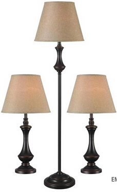 Genie 3 Piece Table Lamps and Floor Lamp