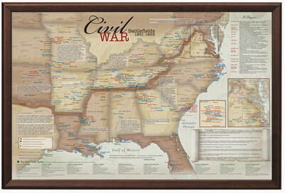 Framed Civil War Map